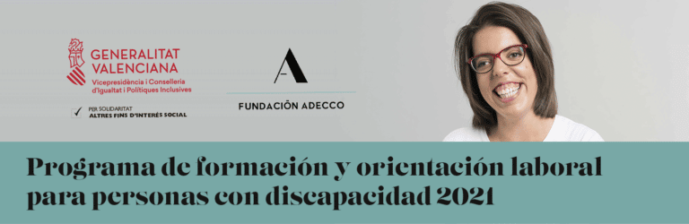 Programa de formación y orientación laboral para personas con discapacidad 2021