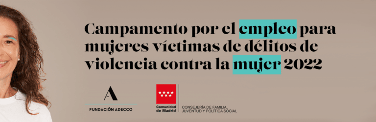 Rostro de una mujer de mediana edad. Campamentos por el empleo para mujeres víctimas de delitos de violencia contra la mujer 2022