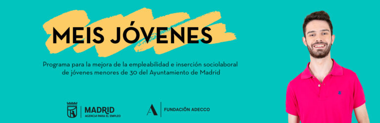 Imagen del programa para la mejora de la empleabilidad e inserción sociolaboral de Jóvenes menores de 30 años del Ayuntamiento de Madrid