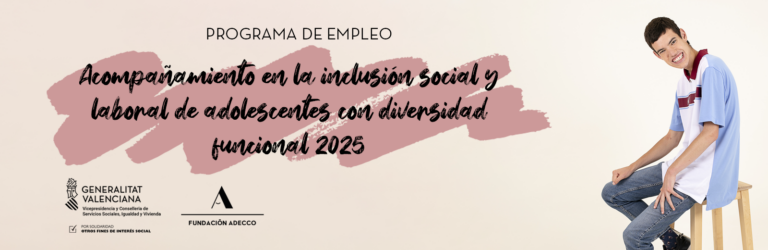 Cabecera con el nombre del programa de empleo