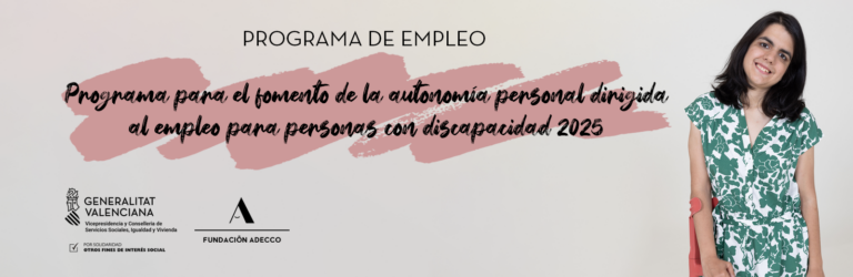 Cabecera con el nombre del programa de empleo