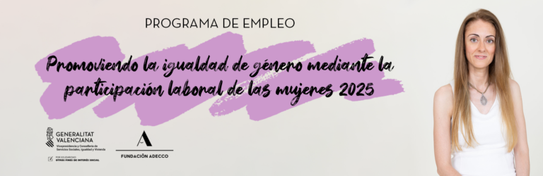 Cabecera con el nombre del programa de empleo