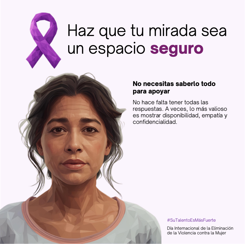 Haz que tu mirada sea un espacio seguro. No necesitas saberlo todo para apoyar. No hace falta tener todas las respuestas. A veces, lo más valioso es mostrar disponibilidad, empatía y confidencialidad.